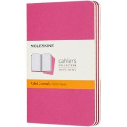 Cahier Journal Linjerad Pocket Rosa 3-Pack