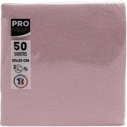 PRONAPPE Servett 20x20cm 2-lags gammelrosa 50/fp