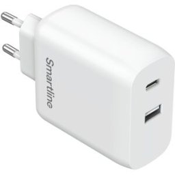Smartline GaN PD-laddare, USB-C & USB-A - 65W