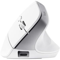 Trust Mus Ergonomisk Bayo+ Trådlös vit