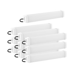 Vattentätt LED-lysrör - Set med 10 st. - 20 W - 60 cm - 2200 lm - 6000-6500 K