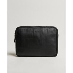 Les Deux Leather Laptop Sleeve Black