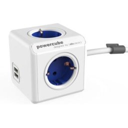 Allocacoc Powercube grenuttag med 4 uttag + 2 USB och 1.5 meter kabel