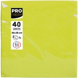 PRONAPPE Servett 38x38cm 2-lags kiwi 40/fp