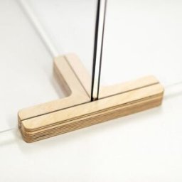 Skärmfot Myrten, T-form, 3-vägs, LxB 200x120 mm, 1-4 st