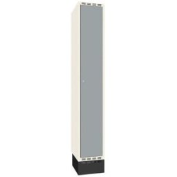 Klädskåp Sonesson Flex, 1 dörr i 1 skåp, BxD 300x400 mm/skåp, grå/vit