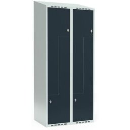 Z-skåp Fydor SMZ, 800x550x1900 mm, 4 dörrar i 2 skåp, sluttande tak, a