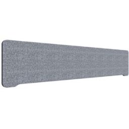 Edge bordsskärm 2000x400 mm, toppmonterad grå, svart