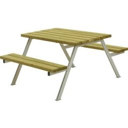 Bänkbord Dante, utan ryggstöd, för 4 personer, längd 1180 mm, natur