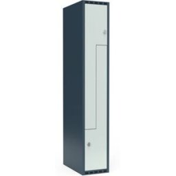 Z-skåp Fydor SMZ, BxDxH 300x550x1752 mm, 2 dörrar i 1 skåp, plant tak,
