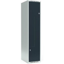 Z-skåp Fydor SMZ, BxDxH 400x550x1752 mm, 2 dörrar i 1 skåp, plant tak,
