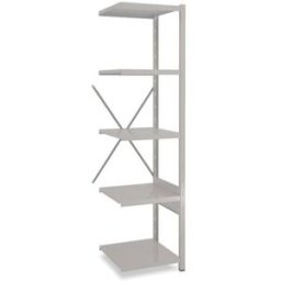 Lagerhylla Vit/Vit, halvutbyggnad, BxDxH 500x500x1960, öppen