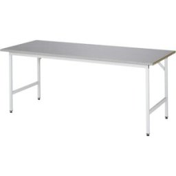 Arbetsbord Rickard, stativ 30 x 30 mm, skiva med rostfritt stål, BxD 2