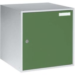 Småfacksskåp Kyro, BxDxH 450x450x450 mm, grön/ljusgrå
