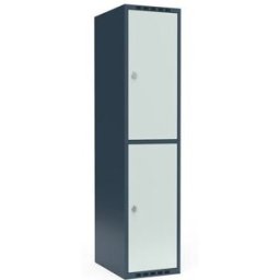 Klädskåp Fydor SMG, BxDxH 400x550x1752 mm, 2 dörrar i 1 skåp, plant ta