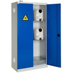 Miljöskåp med uppsamlingstråg och ventilation. 1990x1000x550 mm