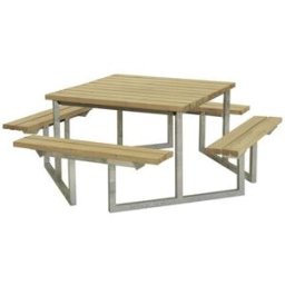 Picknickbord Erina, certifierat barrträ, ThermoWood, brun