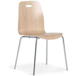 Skalstol Alina, stapelbar, 4-pack, ek/krom