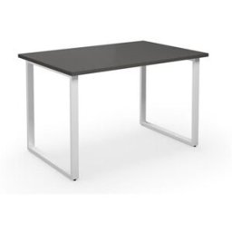 Bord DUO-O, rak skiva, LxB 1200x800 mm, mörkgrå/vit