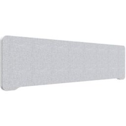 Edge bordsskärm 1600x400 mm, toppmonterad ljusgrå, vit