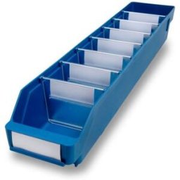 Lagerlåda Stemo 600x120x95 mm, 30-pack, blå