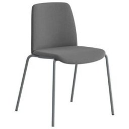 Stol Helmer, sits/ryggstöd stoppade, 4-pack, sits mörkgrå, underrede s
