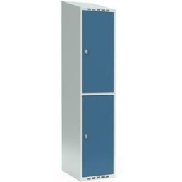 Klädskåp Fydor SMG, 400x 550x1900 mm, 2 dörrar i 1 skåp , sluttande ta