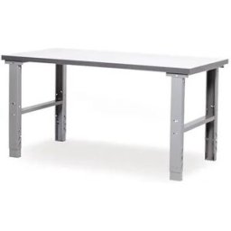 Arbetsbänk Tor, BxD 2500x800 mm, grå laminat, max 500 kg