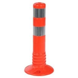 Trafikpollare Vinne, gummi, Hxø 450x80 mm, orange/silver