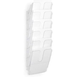 Blankettfack FLEXIPLUS för vägg, 6 A4 stående, transparent