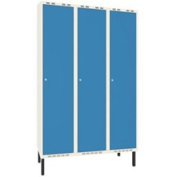 Klädskåp Sonesson, BxDxH 1200x550x1900 mm, benstativ, 3 dörrar i 3 skå