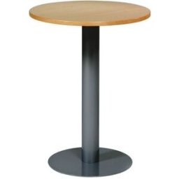 Barbord med pelarstativ, Ø 900 mm, höjd 1100 mm, svart/boklaminat