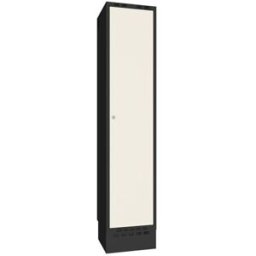 Klädskåp Sonesson Flex, 1 dörr i 1 skåp, BxD 400x400 mm/skåp, vit/svar