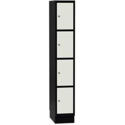 Elevskåp Sonesson Flex, 4 dörrar i 1 skåp, BxDxH 300x550x1900 mm, vit/