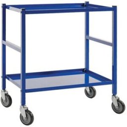 Rullbord Attila, på hjul, LxBxH 690x430x750 mm, blå, max 150 kg