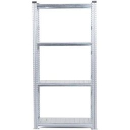 Lagerhylla Flex, grund, BxDxH 976x500x1972, 4 st galvade hyllplan