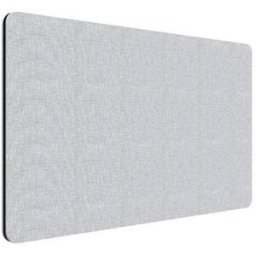 Edge bordsskärm 1600x700 mm, frontmonterad, ljusgrå, svart