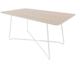 Soffbord Linnea, stabilt metallunderrede, LxB 1100 x 600 mm ask/vit