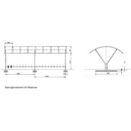 Betongfundament till Albatross 3000x500x200 mm (behövs 1 /gavel)