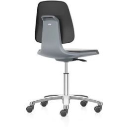 Arbetsstol Bimos Labsit, fem fötter med hjul, sits Supertec, antracit