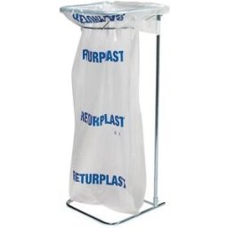 Säckhållare för returplast, för 240 liters säck, galvaniserad