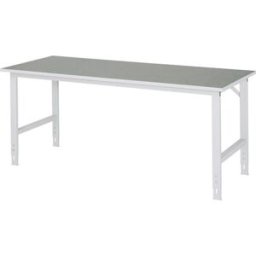 Arbetsbord Rickard, underrede 60 x 30 mm, linoleumskiva, BxD 2000 x 80