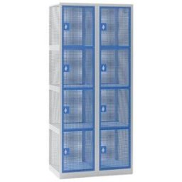 Småfacksskåp Klynne, BxDxH 800x500x1800 mm, klinka, 8 dörrar i 2 skåp,