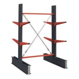 Grenställ Attillo, dubbelsidig, HxB 2000 x 1500 mm, arm 600 mm, grunds