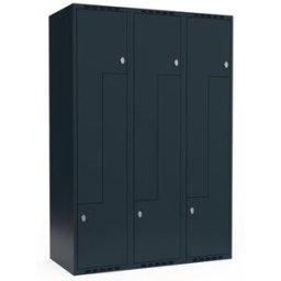 Z-skåp Fydor SMZ, BxDxH 1200x550x1752 mm, 6 dörrar i 3 skåp, plant tak
