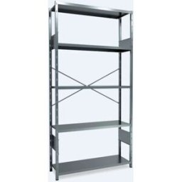 Lagerhylla Galvaniserad, grund, BxDxH 1290x400x2500, öppen