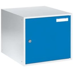 Småfacksskåp Kyro, BxDxH 400x450x350 mm, ljusblå/ljusgrå