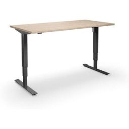 Höj och sänkbart skrivbord Atlanta, rak, LxB 1800x800 mm, ek/svart