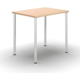 Skrivbord Duo-C, rak skiva, LxB 800x600 mm, björk/vit