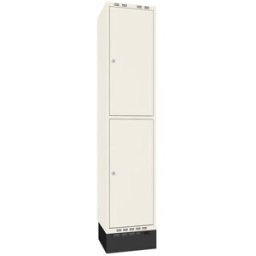 Klädskåp Sonesson Flex, 2 dörrar i 1 skåp, BxD 400x400 mm/skåp, vit dö